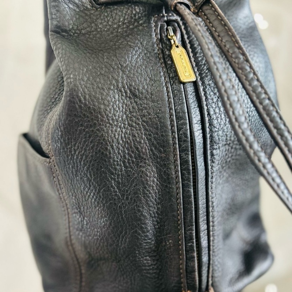 Coach vintage Sonoma black leather backpack bucket - Picture 2 of 11